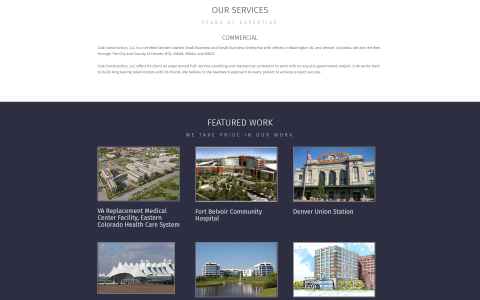 Cole Construction's Web Site